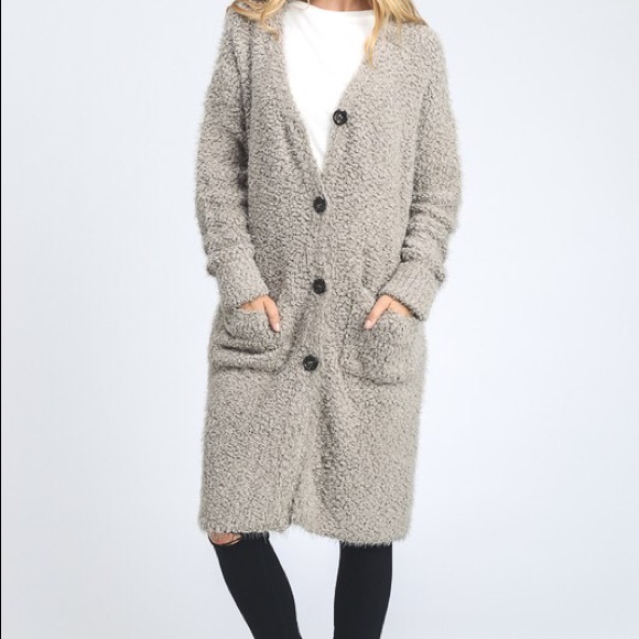 Bottom-Down Double Pocket Long Cardigan - Picture 5 of 7